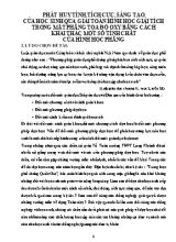 Sáng kiến kinh nghiệm Phát huy tính tích cực, sáng tạo của học sinh qua giải toán hình học giải tích trong mặt phẳng tọa độ Oxy bằng cách khai thác một số tính chất của hình học phẳng - Hà Lê Anh
